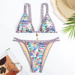 Swimming Suit for Women Bikini Set 2026 Sexy Boho Style Geometric Ethnic Print Swimsuit Beach Bathing Suit Thong Micro Swimwear