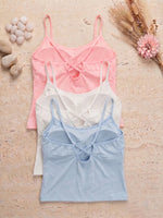 1Pcs Women Solid Color Camisole Sleeveless Backless Seamless Sports Tank Top Wireless Underwear Padded Bra Bralette Vest