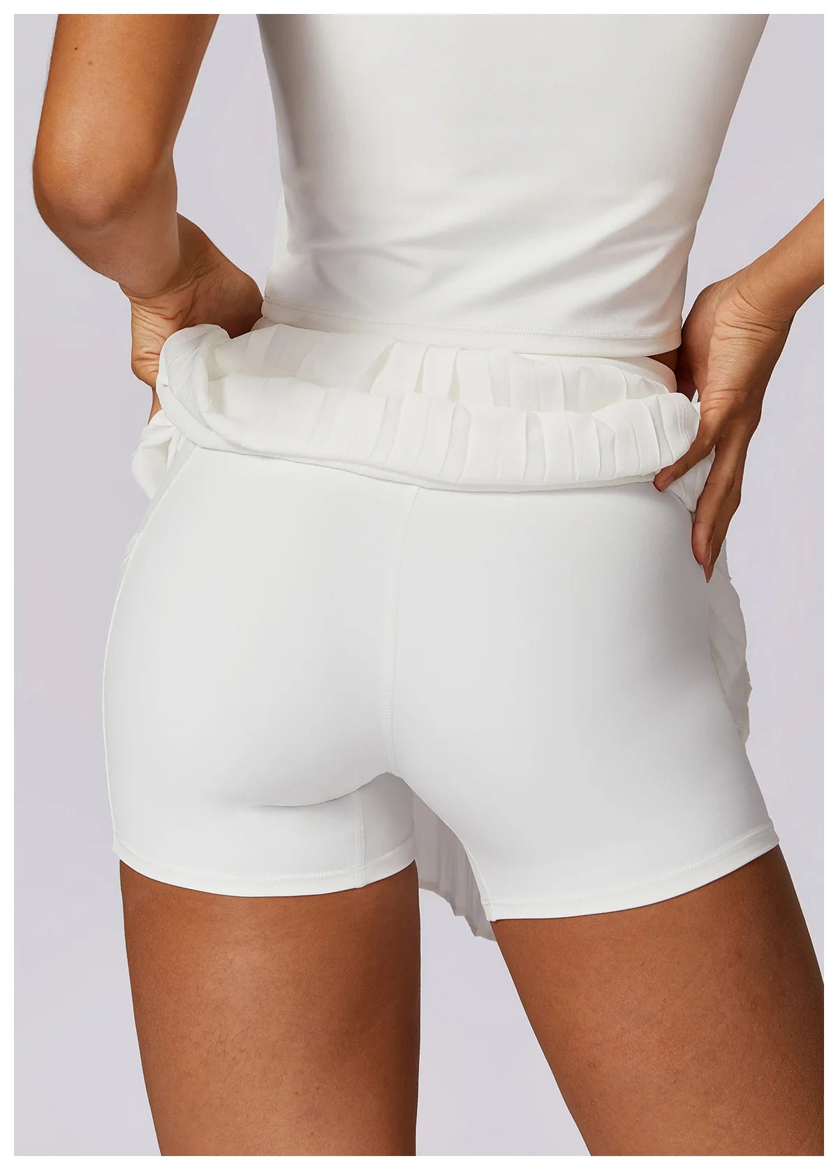 Sports Tennis Short Skirt Women's Summer Pleated Fake Two-piece Quick Drying Skort Fitness High Waist Pocket Yoga Running Skirts