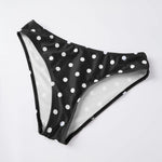 Women 4 Piece Swimsuit Dots Print Bikini Sets Bra Thongs Sheer Pants Cover-ups Scarf Bathing Suit for Beach Pool