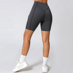 Yoga Shorts Women Fitness Shorts V-shaped Waist Running Cycling Shorts Breathable Sports Leggings Workout Gym Shorts
