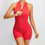 Women Yoga V Backless Jumpsuit Workout Bodysuit Sleeveless Gym Bodycon Sportswear Fitness Yoga Suit One Piece Outfit