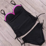 Summer Two Pieces Swimsuits Woman Push Up Swimwear Female Tankini Sets Beachwear Brazilian Bathing Suit Sports Women Bathers