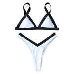 Sexy Micro Bikini Women's Triangle Bikini Set Two Piece Swimsuit Color Block Swimwear Summer Female Beachwear 2025 Bathing Suit