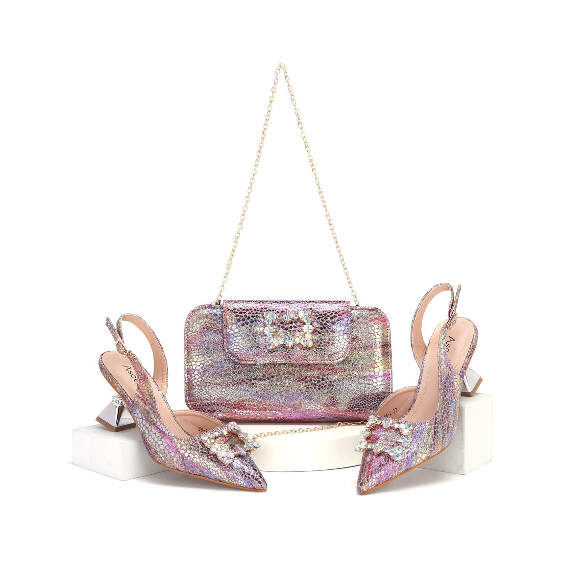 doershow hot selling Italian Shoes And Bag Sets For Evening Party With Stones Italian Leather Handbags Match Bags!HWS1-8