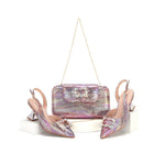 doershow hot selling Italian Shoes And Bag Sets For Evening Party With Stones Italian Leather Handbags Match Bags!HWS1-8
