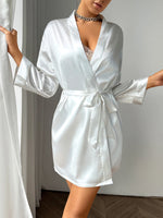 Summer Ladies Nightgown Solid Color Simple Robe Sexy comfortable Women's Pajamas Loungewear