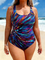 Multicolor Women's One-Piece Suit Swimwear 2026 Summer Vest Tankini Bodycon Racing Swimsuit High Waist Beachwear Large Size 4XL