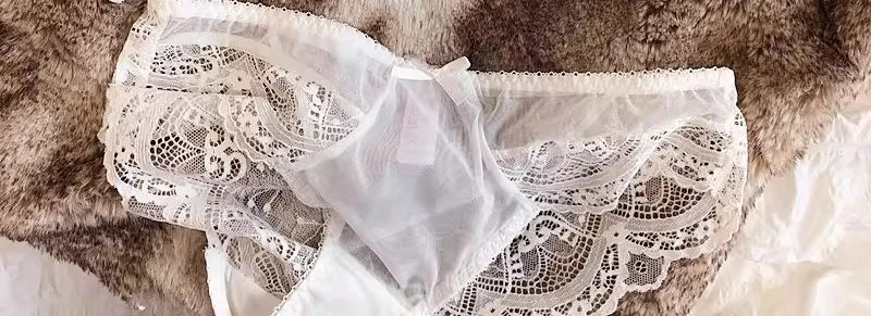 MOYISU French Pure Lace Bralette Petite Bra Set, AABB Cup with Removable Straps & Thin Push Up Pads, Soft Underwire Sexy Women's