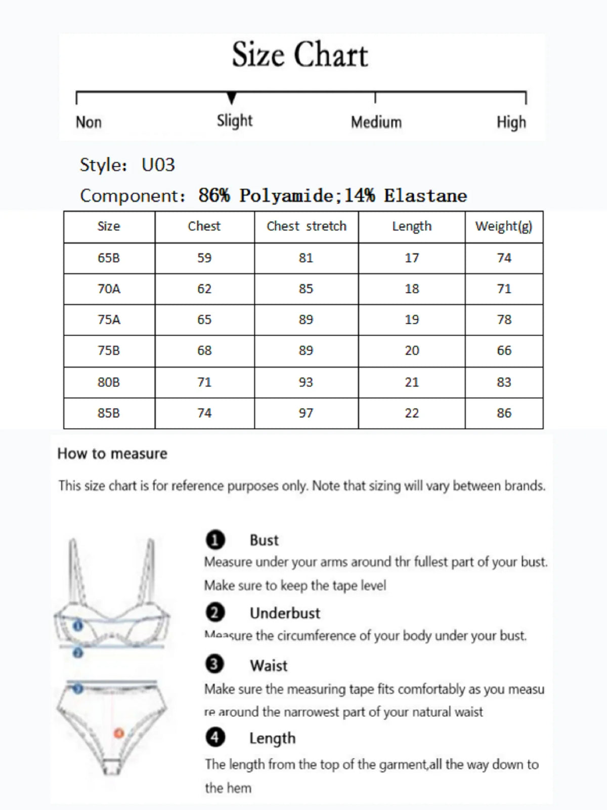 Heavy Duty Sexy Polyester Shapewear Push Up Lingerie Adjusted-Straps Women Bra Cropped Top U03