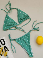 2025 Polka Dot Mini Micro String Bikini Women Swimsuit Female Bikinis Brazilian Swimwear Two Pieces Bikini Set Bathing Suit Swim