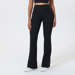 Hearuisavy Summer Woman Workout Flared Pants Leggings Pilates Fitness Trousers High Waist Butt Lifting Yoga Bell-Bottom Pants