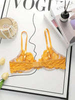 Women's New Product Red Lace With Steel Ring Lingerie Sexy Daily Thin Brassiere Pull Up Solid Color Underwear MR2690