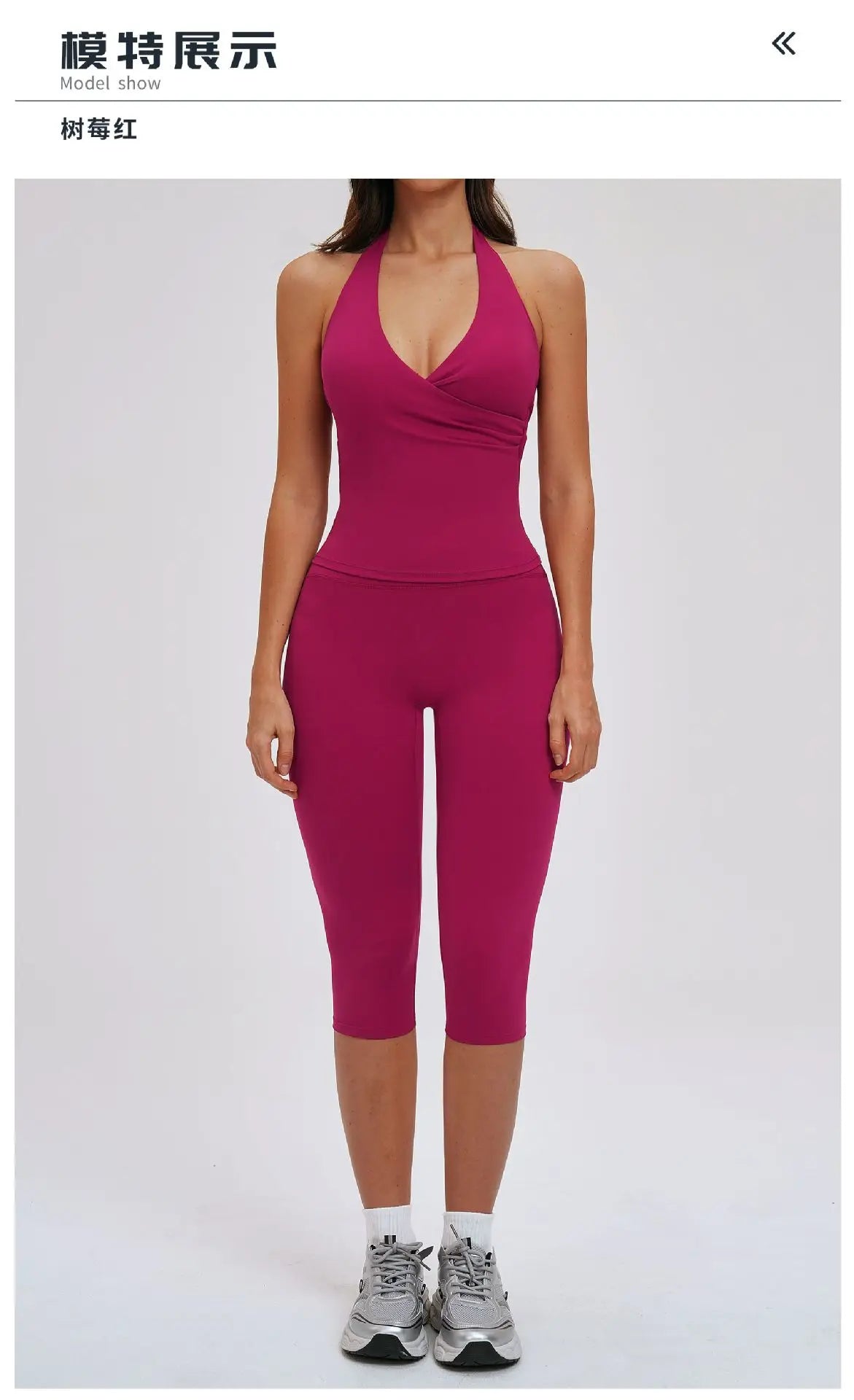 2PCS Workout Set Women Yoga Sets V Neck Cross Slim Sports Tank Top Athletic Wear Outdoor Tight High Waist Leggings Fitness Suits