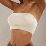 Comfort Tube Top Strapless Bra for Women Push Up Non-Slip Bandeau No Underwire Front Closure Bralette