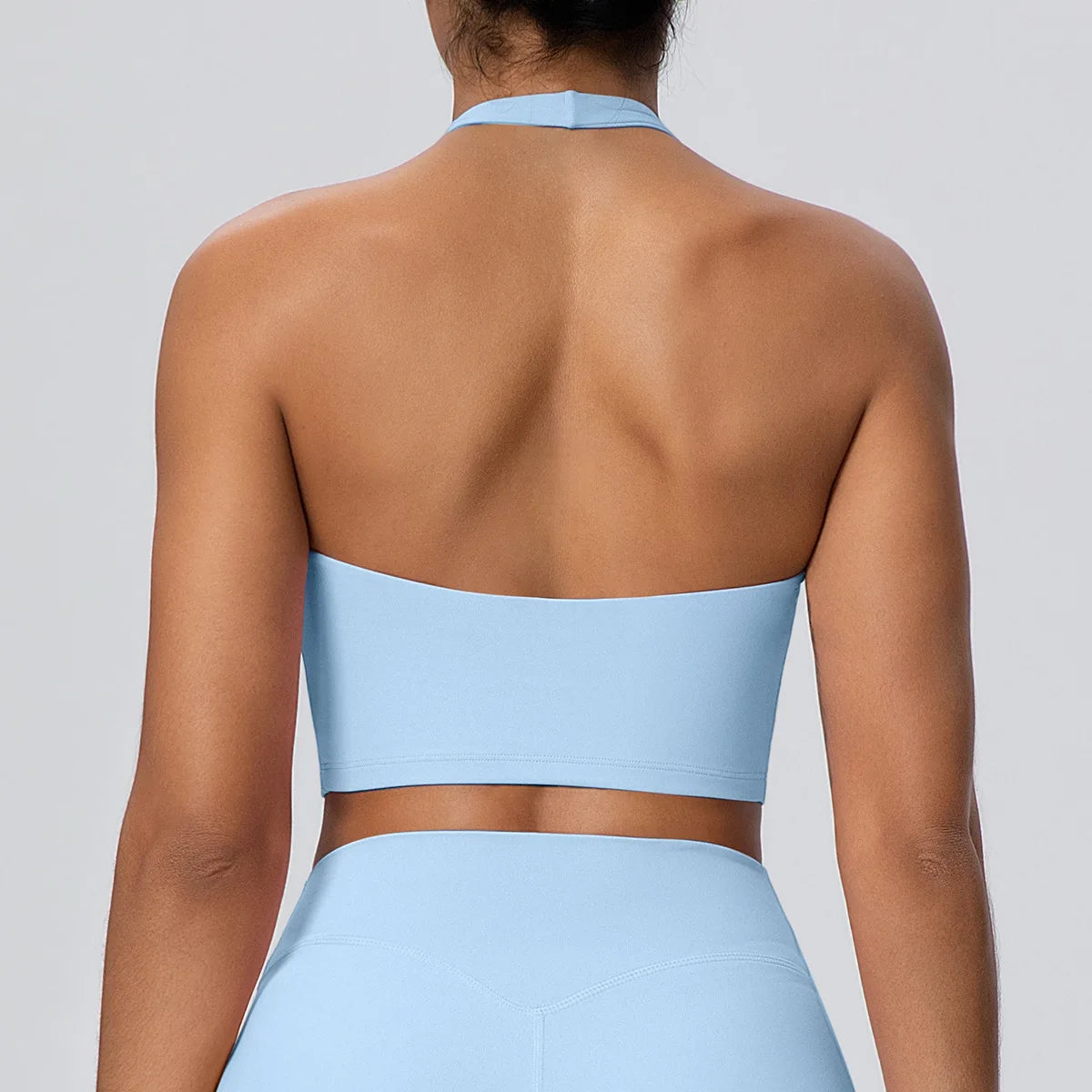 Sexy Gym Women's Sports Bra Breathable Hanging Neck Backless Sports Bra Women's Comfortable Exercise Pilates Training Yoga Top