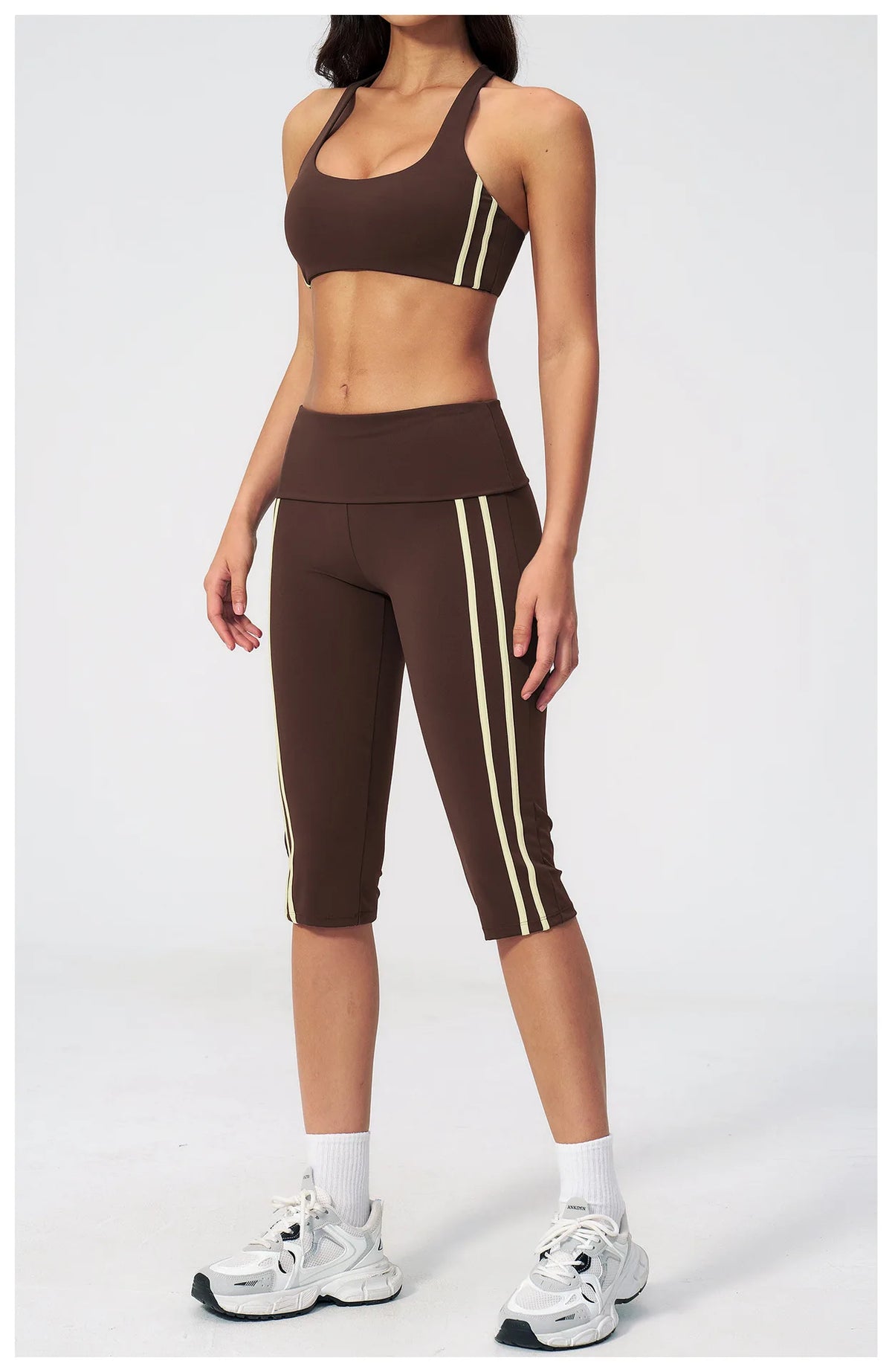 Summer Color Blocked Yoga Sets Women Slim Sports Bra High Waist Pants Fitness Suits Outwear Gym Running Push Up Workout Clothes