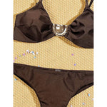 Sexy Wrinkled Brazilian Bikini Female Swimsuit Women Swimwear High Cut Leg Bather Bathing Suit Swim Two-pieces Bikini set K8056