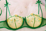 French-style floral embroidery lace lingerie set,sexy and pure desire sheer bra support,Valentine's Day party