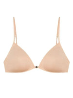 MOYISU French Triangle Cup Underwear Women's Thin Straps Beautiful Back Halter Invisible Front Buckle Bra Thin Seamless Bra