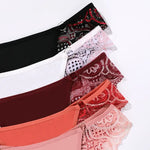 5pcs/Set Low Waist Multi-color Sexy Lace Women's Panties Floral Elegant Sexy Lingerie Breathable Comfort Lady Briefs Underwear