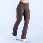 NCLAGEN Vision Flares Women Seamless Gym Yoga Pants High Cross Waist Fashion Sports Leggings Fitness Wide-leg Workout Trousers