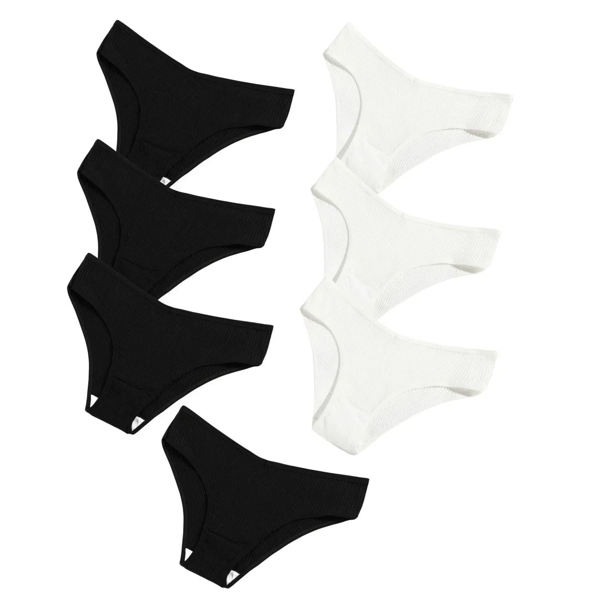 7Pcs/Set Cotton Panties Low Rize Panties For Women Breathable Underwear Female Underpants Sexy Lingerie V-waist Briefs M-2XL