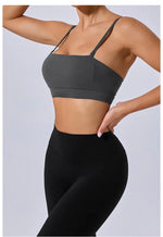 Women Yoga Bra Removable Shoulder Strap Anti-Slip Bra Wrap Chest Dual-Use Sports Yoga Wear Outside Running Fitness Top