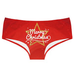 Seamless Milk Silk Lady Underpants Cartoon Santa Claus Reindeer Printed Women'sTriangle Pants Xmas Letter Print Panties
