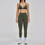2 Piece Yoga Set Women's Tracksuit Athletic Wear Gym Clothes Female Workout Push Up Clothes Sports Bra Leggings Suit Fitness Set