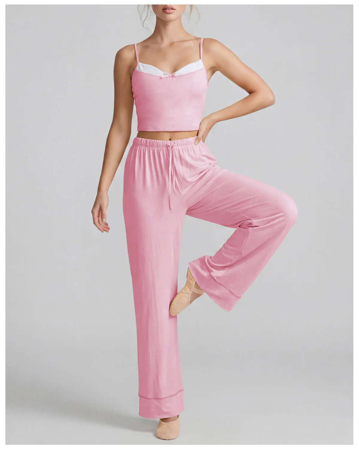 Women's Yoga Sets Yellow Patchwork Slimming Sports Tank Top Summer Gym Training Suit High Waist Wide Leg Pants Fitness Outfits