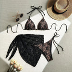 Mesh Sexy Bikinis Female Swimsuits Women Three-Piece Swimwear Beach Swimming Wear Bathing Suits Brazilian Bikini Set Pool Bather