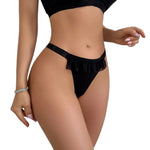 1PCS Low-Rise Sexy Solid Women's Panties Elegant Ruffle Briefs Comfortable Breathable Female Underwear Fashion Lingerie