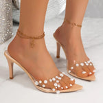High Heels Women Transparent Sandals Women Fashion Dress Shoes Summer Open Toe Slingback Slippers Women