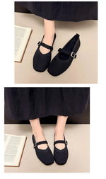 Women Flats Summer Trend Knitted Mary Jane Shoes for Woman Breathable Footwear Lightweight Casual Flat Shoes Zapatos De Mujer