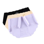 3Pcs/Set Seamless Ice Silk Panties Women Low Waist Briefs Female Underpants Invisible Underwear Sexy Lingerie M-XL Intimates