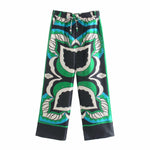 Foridol Oversized Green Print Boho Women Shorts Sets Shirts Shorts Pants Three Pieces Fashion Suits Matching Sets 2025 Summer