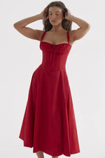 Sexy Low Cut Spaghetti Strap Maxi Dresses For Women Color Flower Printed Chest Wrap Bowknot Leace-up Long Dress Elegant Vestidos