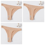 3Pcs/Set Women Brazilian Panties Low-Rise Thong Comfort T-back Underwear Sexy Lingerie High-Stretch Ｇ-string Multi Color M-XL