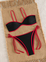 ZTVitality Sexy Patchwork Bikini Push Up Bikinis 2026 New Padded Bandage Swimsuit Women Swimwear Summer Beachwear 2Piece Biquini