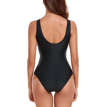 Woman's Athletic Sport One-piece Bathing Suit Black Cut Out Swimwear Swimsuit Beach Wear Monokini Slim Backless Bodysuit Summerr