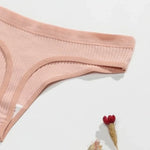 1PC Cotton Panties Sexy Low Waist Thongs Women G-string Female Underpants Solid Color Comfortable Girls Lingerie M-XXL