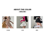 WOMENGAGA Fahsion Women Skorts Spicy Girl Sexy High Waist SlimA-LINE Pleated Skirt Half Body Short Skirt Sweet Korean Style 8NDZ