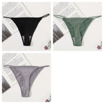 3Pcs/Set Women Panties G-String Seamless Underwear Low Rise Thongs Sexy Lingerie Female Thong G-String High Cut Panties
