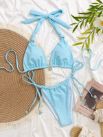 Sexy Bikinis Triangle Micro Swimwear 2026 Women Bathing Suit Pleated Blue Swimsuit Females Bikini Sets Brazilian Thong Biquinis