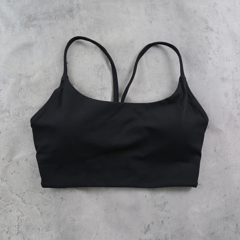 DIAS FIT JOY Women's Sports Bra with Removable Pads for Yoga Golf Cycling – High Support Workout Vest for Running & Fitness