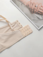 Women Ribbed Longline Push Up Bra Adjustable Thin Strap Side Support Anti Sag Brassiere Breathable Solid Daily Lingerie B6075