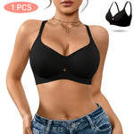 Ladies' Winter Bralettes | 3D Soft Air Support, Women's Seamless Wireless Sports Bras - Push-Up Design Everyday Basic Bras