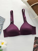 (3/4) Cup sizeUltra Thin Sexy Ice Silk Wireless Bra For Women Sexy Gather Underwear Push Up Simple Lingerie J8826