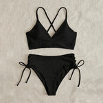 Sexy Bandage High Waist Brazilian Bikinis Sets Swimsuit Swimwear Swimming Suit for WomenNew Bikini Mujer Biquinis